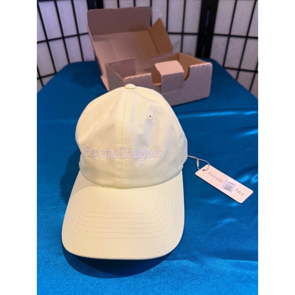 Favorite Daughter Classic Logo Baseball Hat Buttercream White NWT